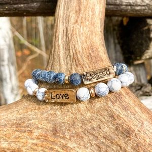 Loved and Blessed Bracelet Set